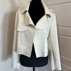 Truth by Republic, faux suede bolero jacket, beige, Size XS, NWT